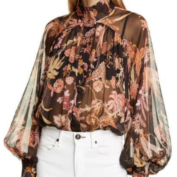 Zimmermann - wavelength floral silk blouse - Picture 2 of 9